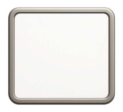 Simple aluminum border with anodized finish and rounded edges