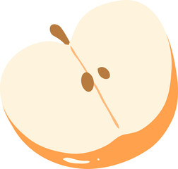 Apple Slice Illustration