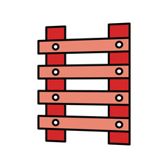 Ladder icon with white background vector stock illustration