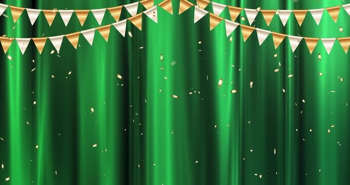 Luxury Celebration Frame with Gold Confetti(endless loop)