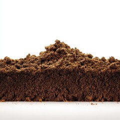 Rich Brown Soil Pile Background for Gardening and Agriculture Use
