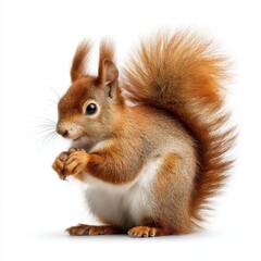 Cute Squirrel with Fluffy Tail in Studio Setting