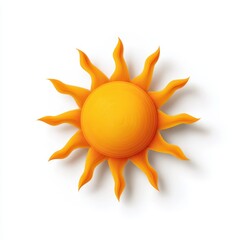 Bright and Cheerful Sun Icon with Radiant Rays for Summer Vibes