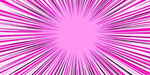 Obraz premium Pink radial burst background, comic book style, vibrant energy, graphic, energy