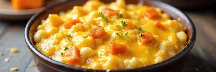 Golden Baked Oatmeal with Savory Cheese A Comforting Vegetarian & Vegan Breakfast or Snack