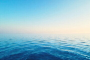 Serene Ocean Vista Calm Blue Waters Under a Clear Sky, Perfect for Travel and Nature Projects