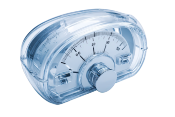 Transparent Acrylic Meter with Blue Dial