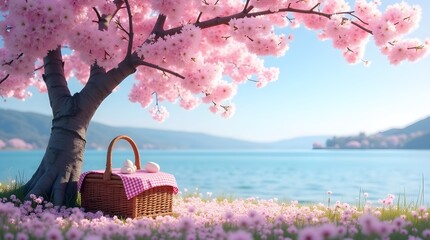basket with flowers
