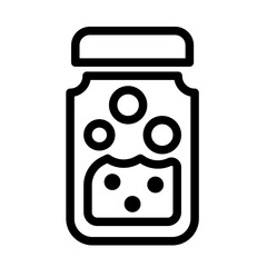 Naklejka premium Spice Jar Line Icon of Spices & Herbs Icon Set