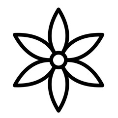 Obraz premium Star Anise Line Icon of Spices & Herbs Icon Set