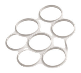 Plastic six-pack ring holder for cans