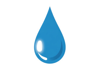Water Drop Illustration Isolated on Black Background Represents Freshness