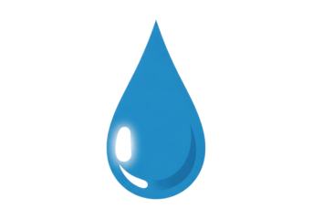 Water Drop Illustration Isolated on Black Background Represents Freshness