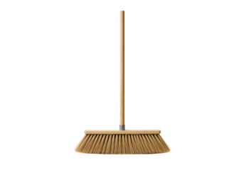 Simple Broom Cleaning Tool isolated on transparent background