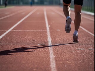 Sprinter running on track