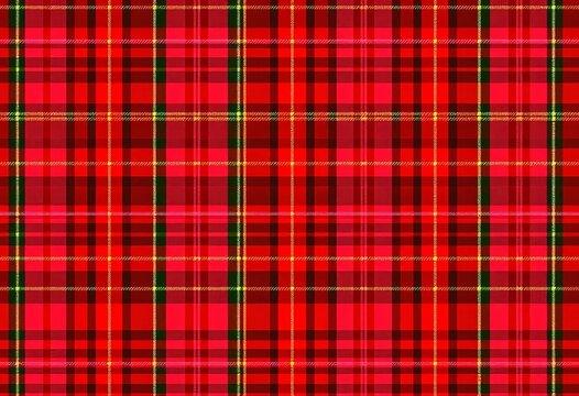 Classic red tartan plaid, seamless repeat textile design, fabric, red plaid