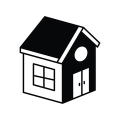 House icon with white background vector stock illustration