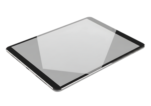Modern Tablet Device Mockup with Blank Screen on Isolated Background