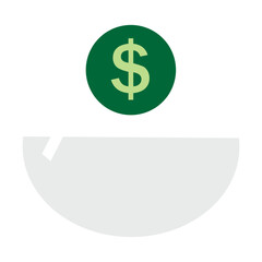 Bowl with Dollar Icon