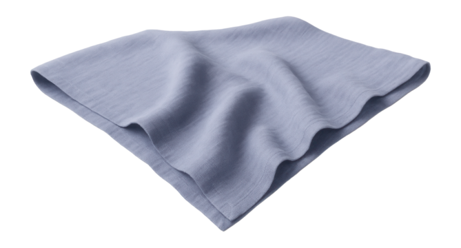 Flat periwinkle linen fabric with soothing shade