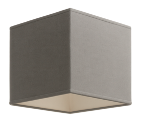 Square fabric ceiling shade in grey