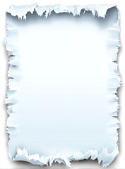 Ripped, light-blue paper frame