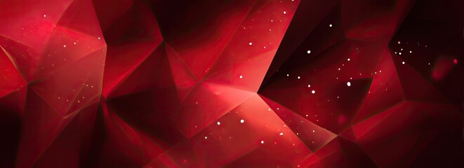 Abstract geometric design in deep red