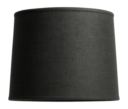 Textured fabric lamp shade in charcoal