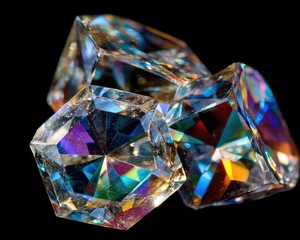 Close Up Of Multifaceted Crystals