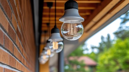 Illuminating row: Spherical bulbs in modern architecture enhance facade design