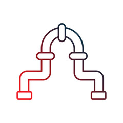 Obraz premium Plumbing icon with white background vector stock illustration