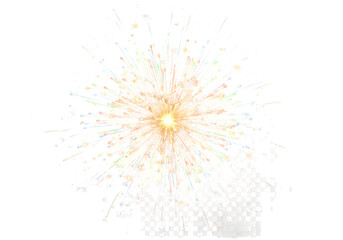 Explosion of colorful light streaks on a black background illustration