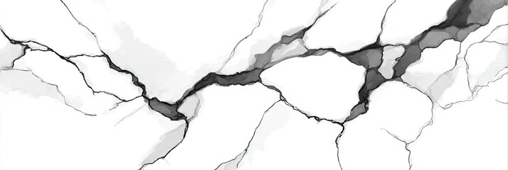 Abstract grayscale image of fractured marble