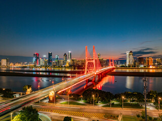 Fototapeta premium night view of the city of shanghai