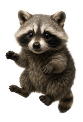 Obraz premium Cuddly raccoon with masked face