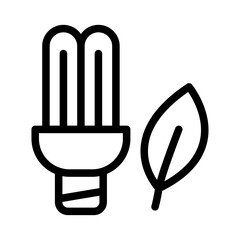 Energy-saving Lamp Line Icon of Sustainable Living Icon Set