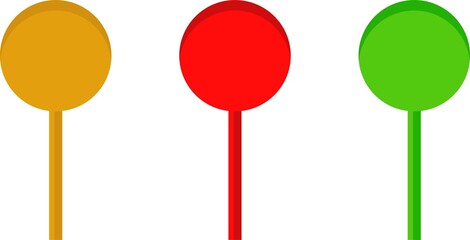 Colorful Round Lollipops on a Stick