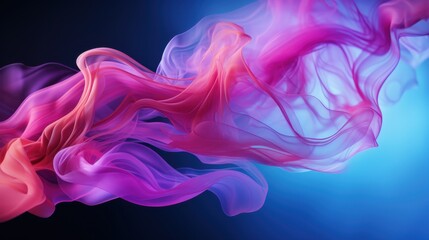 Obraz premium Elegant Pink and Blue Flowing Silk