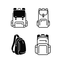 Backpack Icons Diverse Designs for Travel & Everyday Use