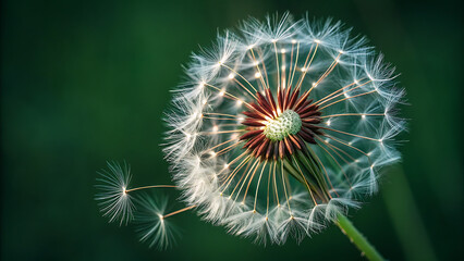 Fototapeta premium dandelion in the wind