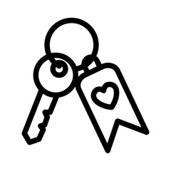 Keychain Souvenir Line Icon of Souvenirs & Gifts Icon Set