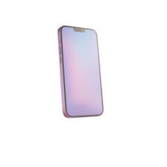 Modern Smartphone on Pink Podium with Golden Confetti Isolated on Transparent Background PNG
