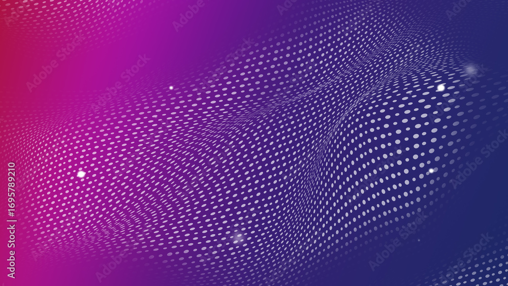 Poster colorful digital wave pattern with vibrant gradients and dotted texture in an abstract design