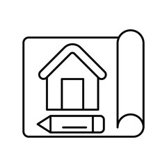 House Design icon with white background vector stock illustration