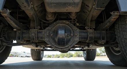 Undercarriage of a vehicle with a prominent differential