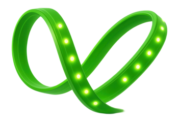 Neon green flexible light strip