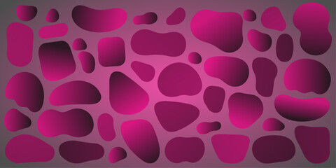 Geometric Seamless pattern. Abstract vector illustration with geometric elements. Abstract glowing liquid wavy shapes. 3d holographic elements, gradient vector figures of various forms. © Azadur