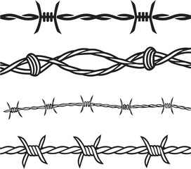 set of barbed wire