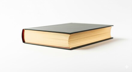 Gilded-Edge Antique Book Isolated on White Background