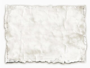 Obraz premium Torn and crumpled white paper with subtle texture, ideal for background use in creative projects